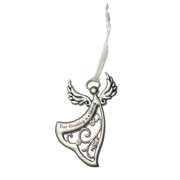Your Friendship Is A Blessing Angel Ornament Gift Tie On - Picture 2 of 6